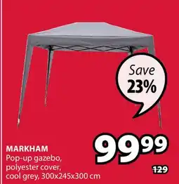 JYSK MARKHAM Pop-up gazebo, polyester cover, cool grey offer