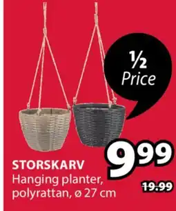 JYSK STORSKARV Hanging planter offer