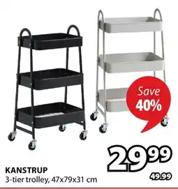 JYSK KANSTRUP 3-tier trolley offer
