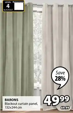 JYSK BARONS Blackout curtain panel offer