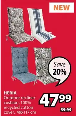 JYSK HERIA Outdoor recliner cushion offer