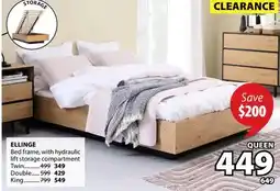 JYSK ELLINGE Bed frame, with hydraulic lift storage compartment offer
