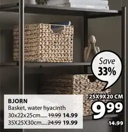 JYSK BJORN Basket, water hyacinth offer