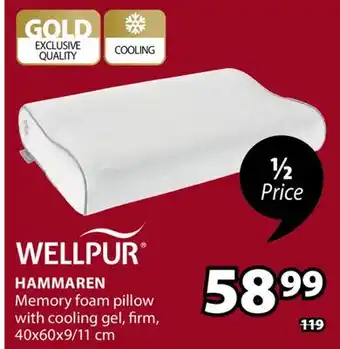 JYSK HAMMAREN Memory foam pillow with cooling gel offer