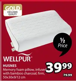 JYSK WELLPUR HUSNES Memory foam pillow offer