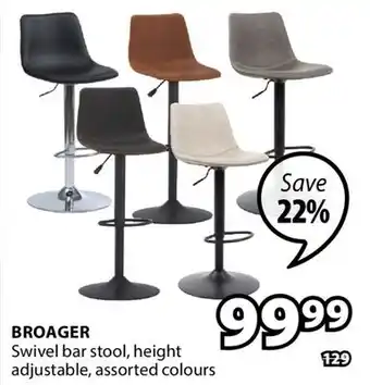 JYSK BROAGER Swivel bar stool offer