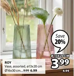 JYSK ROY Vase, assorted offer