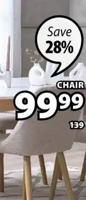 JYSK ADSLEV Dining chair, upholstered, solid wood legs offer