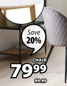 JYSK KOKKEDAL Dining chair, steel legs, grey / black offer