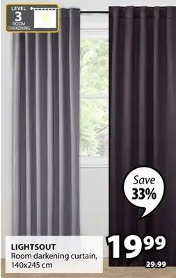 JYSK LIGHTSOUT Room darkening curtain offer