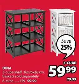 JYSK DINA 3-cube shelf offer