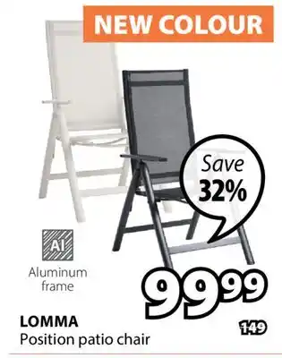 JYSK LOMMA Position patio chair offer