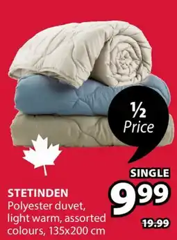 JYSK STETINDEN Polyester duvet offer