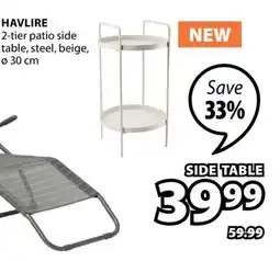 JYSK HAVLIRE 2-tier patio side table offer