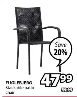 JYSK FUGLEBJERG Stackable patio chair offer