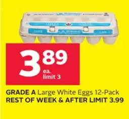 Rexall GRADE A Large White Eggs offer