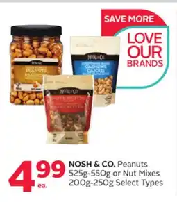 Rexall NOSH & CO. Peanuts 525g-550g or Nut Mixes 200g-250g offer