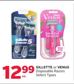 Rexall GILLETTE or VENUS Disposable Razors offer