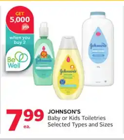 Rexall JOHNSON'S Baby or Kids Toiletries offer