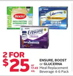 Rexall ENSURE, BOOST or GLUCERNA Meal Replacement Beverage offer