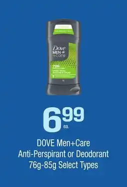Rexall DOVE Men+Care Anti-Perspirant or Deodorant offer