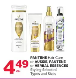 Rexall PANTENE Hair Care or AUSSIE, PANTENE or HERBAL ESSENCES Styling offer