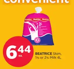 Rexall BEATRICE Skim, 1% or 2% Milk offer