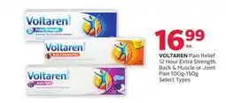 Rexall VOLTAREN Pain Relief 12 Hour Extra Strength, Back & Muscle or Joint Pain 100g-150g offer