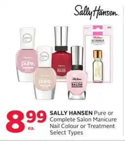 Rexall SALLY HANSEN Pure or Complete Salon Manicure Nail Colour or Treatment offer