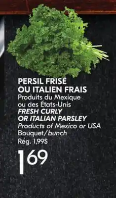 IGA FRESH CURLY OR ITALIAN PARSLEY offer