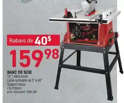 Matério BANC DE SCIE KING CANADA offer