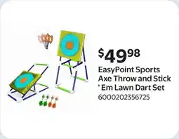 Walmart EasyPoint Sports Axe Throw and Stick ' Em Lawn Dart Set offer