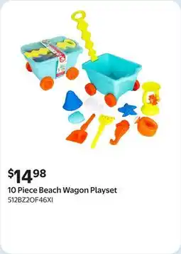 Walmart 10 Piece Beach Wagon Playset offer