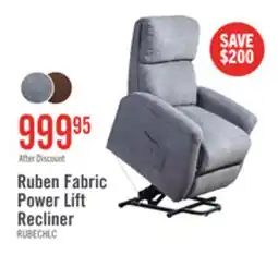 The Brick Ruben 32 Chenille Fabric Power Lift Reclining Chair - Chocolate Brown offer