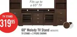 The Brick Melody 60 TV Stand with Storage and Cable Management for TVs up to 65- Brown offer