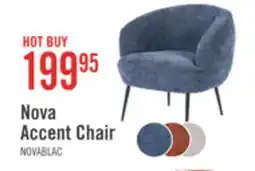 The Brick Nova 28.7 Boucle Fabric Accent Chair - Blue offer