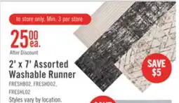The Brick 2' x 7' Assorted Washable Runner offer