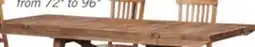 The Brick Cedar Extension Dining Table, Pine Wood, Trestle-Base, 72-96W - Brown offer