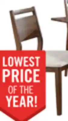 The Brick Vale Dining Chair with Polyester Fabric, Wood, Ladder-back - Brown & Beige offer