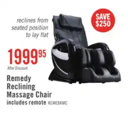 The Brick Remedy 48.4 Faux Leather Reclining Massage Chair - Black offer