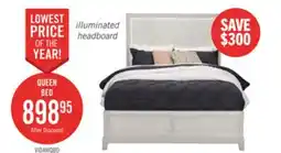 The Brick Vida Panel Bed with Headboard & Frame, Sand - Queen Size offer