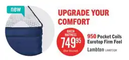 The Brick Sealy Posturepedic 950 Series Lambton Eurotop Firm Queen Mattress offer