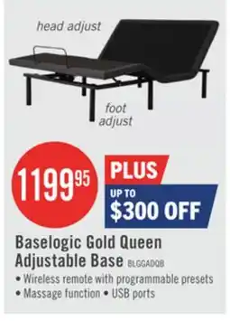 The Brick Baselogic Gold Queen Adjustable Base offer
