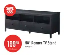 The Brick Renner 58 Modern TV Stand with Storage for TVs up to 65- Matte Black offer