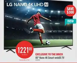 The Brick LG 85 NU860 Series NANO UHD 4K Smart TV (85NU860BYUA.ACC) - 2026 Model offer