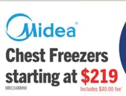 The Brick Midea 3.5 Cu. Ft. Convertible Chest Refrigerator-Freezer - MRC04M4CWW offer