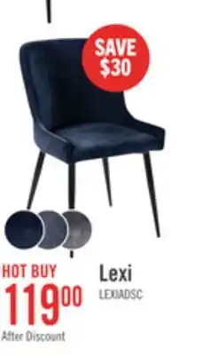 The Brick Lexi Dining Chair with Velvet-Look Fabric, Metal - Blue offer