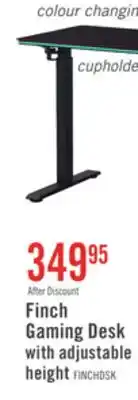 The Brick Finch 47 Gaming Office Desk with Electric Height Adjustment and RGB Lighting – Black offer