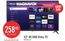 The Brick Magnavox 43 4K Ultra HD Roku Smart TV offer