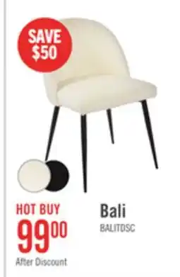 The Brick Bali Dining Chair with Boucle Fabric, Metal - Taupe offer